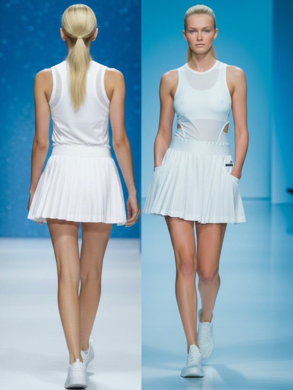 NWT Adidas Stella McCartney WHITE Pleated Tennis Skirt w/ Pockets XS